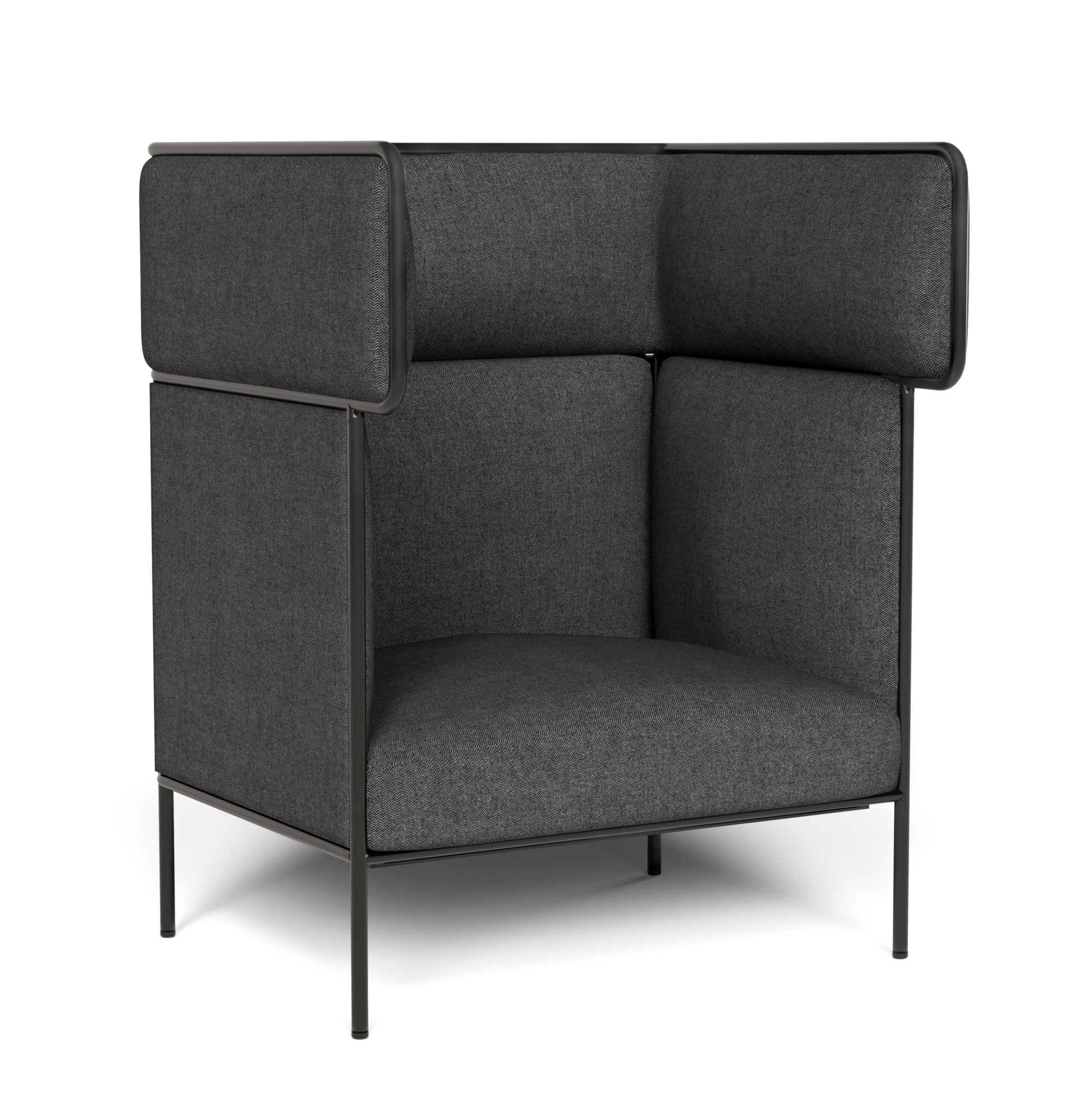 BLOC- MT5 Single Seat sofa (high back) Charcoal