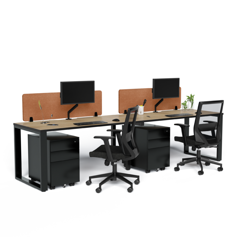 LOOP Single Inline Desk Rust Screen