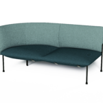 LEVI - Left corner seat with backrest - - Blue- teal_edited