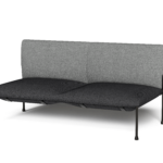 LEVI - Straight seat with backrest - Grey - Charcoal_edited