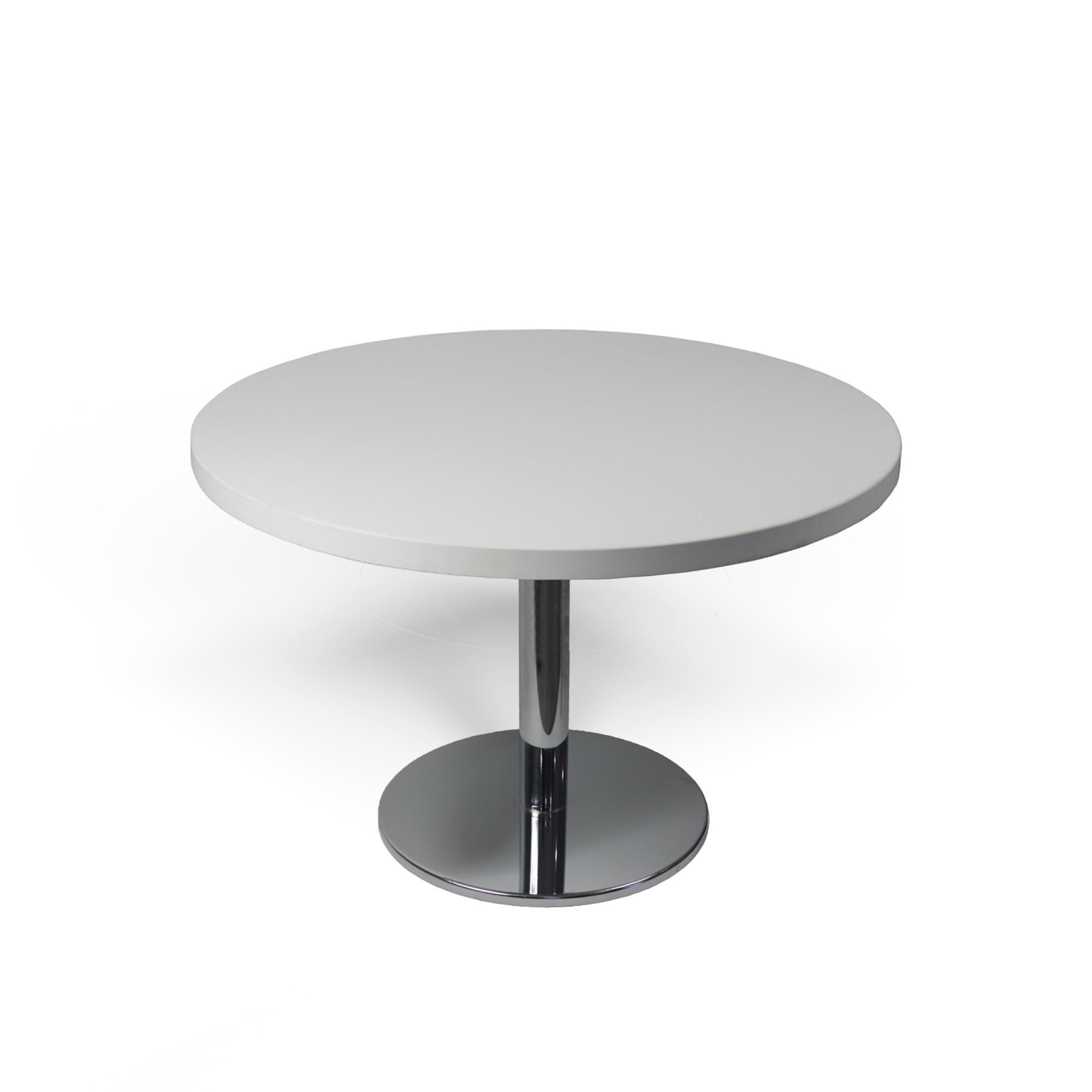 CTD600_Disc Coffee Table_Stainless-White