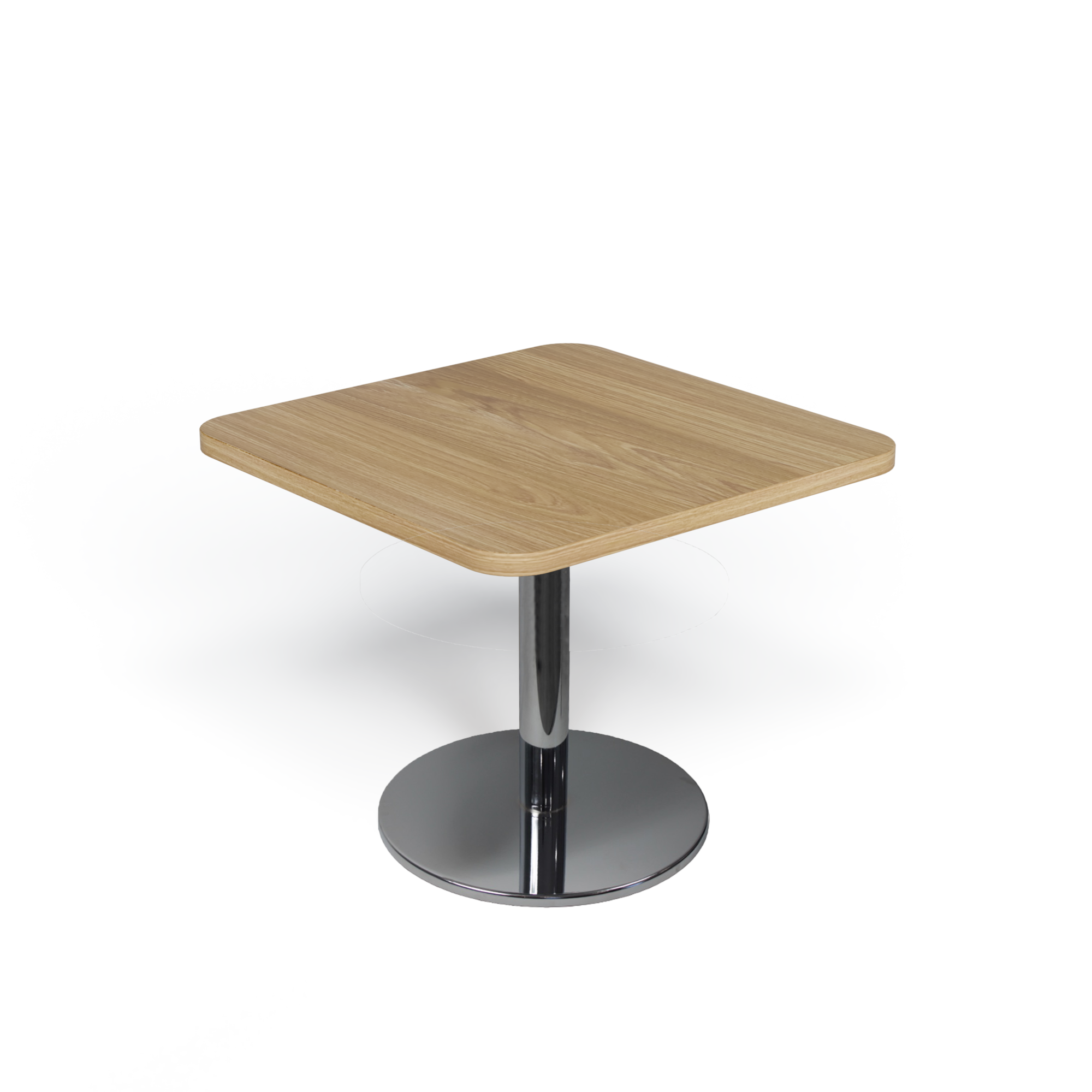 CTDR55_Disc Coffee Table Radius Corner_Stainless-Wild Oak