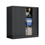 Tambour Cabinet 900 Black 2